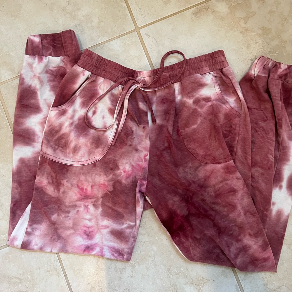 Pink Tie-die Joggers